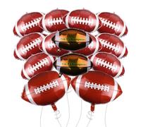 HDGSAFD 14 Pezzi di Palloncini di Rugby, Palloncini per Film in Alluminio, Palloncini per Decorazioni per Feste, Decorazioni per Feste A Tema Sportivo.