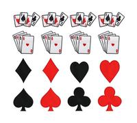 HDGSAFD 16 Patch di Poker, Patch di Stiratura Creativa, Divertenti Patch di Stoffa Ricamato, Patch di Sacchetti di Abbigliamento Fai-da-Te, Patch in Tessuto Patch Multifunzione.