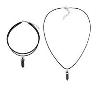 HDGSAFD 2 Collane con Ciondolo, Collane da Donna, Collane con Ciondolo A Colonna Esagonale, Collane Regolabili, Accessori per Costumi