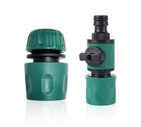 HDGSAFD 2 connettori per tubo, femminile, adatti per lavaggio auto, irrigazione giardino (verde)