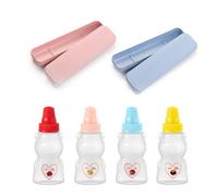HDGSAFD 2 contenitori da viaggio, 4 mini bottiglie per spezie, stoviglie portatili, contenitore per stoviglie, scaffale da viaggio