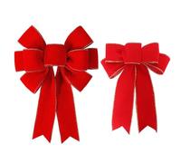 HDGSAFD 2 Fiocchi Rossi, Pendenti con Fiocco in Velluto, Graziosi Accessori Pendenti, Decorazioni Festive