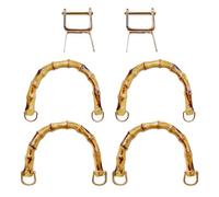 HDGSAFD 2 manici con fibbia in lega, 2 manici in metallo, 2 fibbie in lega, maniglie per borse all'uncinetto, maniglie per borse fai da te, maniglie per borse, gold, 15 mm