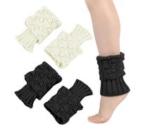 HDGSAFD 2 Paia Di Coprigambe In Maglia, Coprigambe Caldi, Coprigambe Invernali Da Donna, Coprigambe Decorativi, Coprigambe Elastici E Morbidi