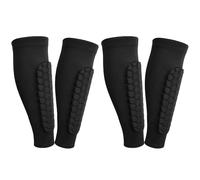 HDGSAFD 2 Paia di Ginocchiere Sportive Nere, Imbottiture per Le Gambe da Calcio, Equipaggiamento Protettivo Sportivo, Imbottiture per Le Gambe Elastiche, Imbottiture per Le Gambe Traspiranti