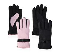 HDGSAFD 2 Paia di Guanti Caldi, Guanti Impermeabili, Guanti Antiscivolo, Guanti Antivento, Guanti da Sci, Guanti da Ciclismo