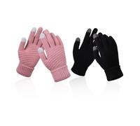 HDGSAFD 2 Paia Di Guanti In Maglia Da Donna, Guanti Invernali Resistenti Al Freddo, Guanti In Caldo Velluto, Guanti Touch Screen