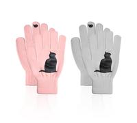 HDGSAFD 2 Paia Di Guanti Lavorati A Maglia, Guanti Con Motivo Gatto, Guanti Invernali Caldi, Guanti Da Donna, Accessori Di Abbigliamento Resistenti Al Freddo