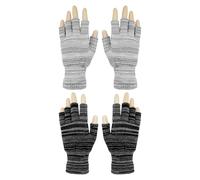 HDGSAFD 2 Paia Di Guanti Lavorati A Maglia Senza Dita, Guanti Caldi Ispessiti, Guanti Elasticizzati Unisex, Guanti Mezze Dita Caldi Invernali