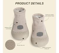 HDGSAFD 2 Paia Di Scarpe Con Suola Morbida Per Bambini, Scarpe Antiscivolo Cute Cartoon, Scarpe Striscianti Per Bambini, Morbide E Traspiranti, Scarpe Da Passeggio Per Principianti (Bianco, Kaki).