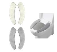 HDGSAFD 2 Paia di Sedili WC Autoadesivi, Sedili WC in Peluche, Sedili WC Invernali, Accessori WC, Riutilizzabili
