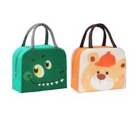 HDGSAFD 2 Pezzi Bag per Bambini, Borsa Multifunzionale, Pranzo Stampato Carino, Borsa di Stoccaggio Divertente, Campeggio All'Aperto Comodo Borsa per Il Pranzo.