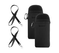 HDGSAFD 2 Pezzi Black Phone Phone Black, Borsa per Cellulare Impermeabile, Mini Borsa A Tracolla, Borsa Trasversale Portatile, Custodia per Telefoni Cellulari.