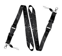 HDGSAFD 2 Pezzi Cordino per Collo, Cordino per Chiavi, Cordino per Cellulare, Tessuto, Nero, Classico