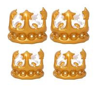 HDGSAFD 2 Pezzi Croona Gonfiabile Marrone, Cappello da Corona di Compleanno per Adulti per Bambini, Oggetti di Decorazione della Festa di Compleanno del Ballo di Compleanno.