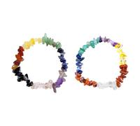 HDGSAFD 2 Pezzi di Braccialetti Colorati di Ghiaia, Accessori per Bracciali di Forma Irregolare, Accessori per Bracciali alla Moda E Popolari, Decorazioni Giornaliere.
