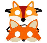 HDGSAFD 2 Pezzi di Maschera di Volpe, Maschera Mascherata, Accessori per Il Gioco di Ruolo, Maschera Cartone Animato.