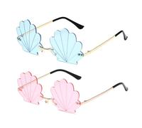 HDGSAFD 2 Pezzi di Occhiali A Forma di Conchiglia, Occhiali Creativi, Occhiali alla Moda E Personalizzati, Occhiali da Festa, Oggetti di Scena Fotografici.