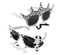 HDGSAFD 2 Pezzi Di Occhiali, Corona Dalmata Modello Del Fumetto Occhiali Da Sole, Divertente Puntelli Foto, Adatto Per Le Attività Del Partito, Team Building.