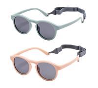 HDGSAFD 2 Pezzi Di Occhiali In Silicone Per Bambini, Occhiali Da Sole Per Bambini, Occhiali Da Sole In Cordino, Attrezzatura Da Viaggio All'Aperto, Attrezzatura Per La Protezione Solare.