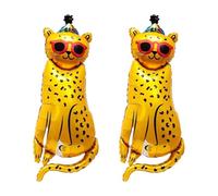 HDGSAFD 2 Pezzi di Palloncini Leopardati, Palloncini di Cartoni Animati Creativi, Palloncini per Film in Alluminio per Animali, Decorazioni per Feste di Compleanno per Bambini.