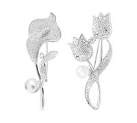 HDGSAFD 2 Pezzi di Spilla di Fiori, Spilla di Strass, Spilla Elee, Spilla Semplice E Versatile, Accessori di Abbigliamento.