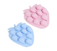 HDGSAFD 2 Pezzi di Stampi per Cubetti di Ghiaccio alla Fragola, Stampi per Fragole in Silicone, Stampi da Forno A Forma di Frutta, Adatti per Fare Biscotti, Cioccolato E Biscotti.