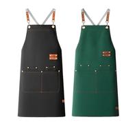 HDGSAFD 2 Pezzi di Tela di Tela, Grembiule da Lavoro, Grembiule Tascabile, Grembiule Anti-Dirty Sporco, Adatto A Cucina, Giardinaggio, Pittura.