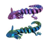 HDGSAFD 2 Pezzi Giocattoli Laser Newt, Giocattoli Stampati in 3D, Ornamenti di Animali Creativi, Mini Cartoni Animati, Ornamenti Desktop, Regali Artigianali per Bambini.