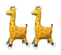 HDGSAFD 2 Pezzi in Piedi Palloncini Giraffe su Ruote, Giocattoli Gonfiabili per Bambini Creativi, Palloncini Decorativi per Animali, Palloncini in Piedi, Decorazione per Feste di Compleanno.