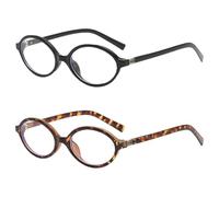 HDGSAFD 2 Pezzi Occhiali Ovali Occhiali Anti Luce Blu Occhiali Da Lettura Da Donna Occhiali Moda Retrò Accessori Per La Protezione Degli Occhi