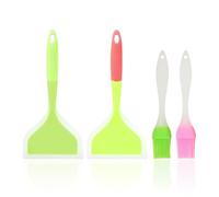 HDGSAFD 2 Pezzi Spatola in Silicone E 2 Pezzi di Spazzole A Olio di Silicone, Spazzole A Olio Resistenti Ad Alta Temperatura, Strumenti da Forno, Utensili da Cucina, Accessori di Cottura.
