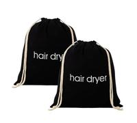 HDGSAFD 2 sacchetti per asciugacapelli, borsa con coulisse, adatta per viaggi, hotel, bagno