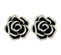 HDGSAFD 2 Spille Rosa Nera, Spille Elei, Spille Vintage, Spille con Strass, Spille Decorative