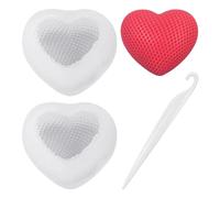 HDGSAFD 2 Stampi in Silicone A Forma di Cuore E 1 Coltello per Sformare, Stampo da Forno, Stampo per Ornamenti Fai-da-Te, Possono Essere Utilizzati per Realizzare Torte, Cioccolatini, Candele