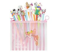 HDGSAFD 20 penne a forma di cartoni animati, 1 astuccio, matite per animali cartoni animati, set di penne in gel per firma, set di cancelleria per bambini, interessanti regali di cancelleria per