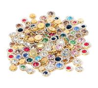HDGSAFD 200 Strass A Forma di Fiore Rotondo, Strass per Cucire, Gioielli Fai da Te, Accessori per Abbigliamento, Decorazioni con Strass Glitterati, Bottoni con Strass