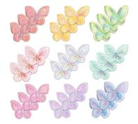 HDGSAFD 27 Pezzi di Adesivi di Stoffa A Farfalla, Decalcomanie da Stiro A Farfalla, Accessori di Abbigliamento, Adesivi per Patch di Vestiti Creativi, Fai da Te (Colore).