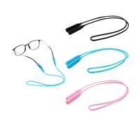 HDGSAFD 3 pezzi bande per occhiali sportivi, bande per occhiali da uomo, bande per occhiali neri, bande per occhiali regolabili, bande per occhiali in silicone, fasce elastiche per occhiali, nero,