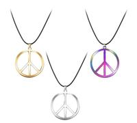 HDGSAFD 3 Pezzi Collana di Pace in Metallo, Elee Collana di personalità, Collana in Stile Punk, Accessori per Abbigliamento.