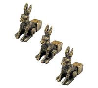 HDGSAFD 3 Pezzi di Ornamenti di Coniglio, Piedini per Vassoi per Piante, Ornamenti in Resina per Animali, Supporto per Vassoio di Fiori da Esterno, Decorazione da Giardino