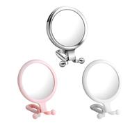 HDGSAFD 3 Pezzi Specchio di Trucco Rotondo, Specchio con Manico, Specchio Portatile, Specchio Portatile, Specchio per Trucco Pieghevole.