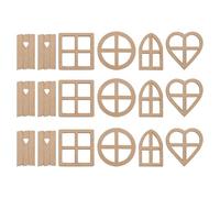 HDGSAFD 3 Set di Porte E Finestre per Case delle Bambole, Decorazioni per Scene in Miniatura, Porte E Finestre in Legno, Decorazioni per Case delle Bambole, Decorazioni per Mini Finestre