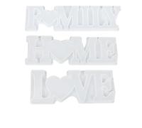 HDGSAFD 3 stampi in resina e 1 pipetta, accessori in resina, stampo in silicone, forma a forma di lettera (trasparente)
