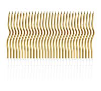 HDGSAFD 30 Candele Curve Dorate, Candele Curve, Inserti per Decorare Torte, Candeline per Torta, Accessori per Torte