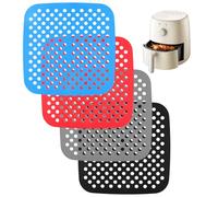 HDGSAFD 4 Pezzi Cuscinetti per La Friggitrice Ad Aria, Cuscinetti in Silicone Resistenti al Calore, Riutilizzabili, Accessori da Forno, Utensili da Cucina.