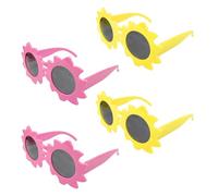 HDGSAFD 4 Pezzi di Occhiali A Forma di Sole, Occhiali Divertenti Creativi, Oggetti di Scena Fotografici, Occhiali da Festa, Accessori in Costume.