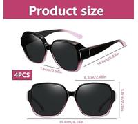 HDGSAFD 4 Pezzi Di Occhiali Da Sole E 1 Pezzo Di Occhiali Di Stoffa, Guida Occhiali Da Sole, Viaggi E Ciclismo Equipaggiamento Protettivo, Salviette Semplici E Morbide.