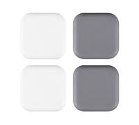 HDGSAFD 4 Pezzi di Piazza Anti-Collisione Pastiglie, Protezioni della Parete, Addensato Ammortizzazione Design, Adatto per Mobili di Protezione (Bianco, Grigio).
