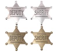 HDGSAFD 4 Pezzi di Stella A Sei Punte Distintivi, Retro Spille in Metallo, Collare di Modo Distintivi, Regali del Partito Creativo, Abbigliamento Decorazioni.